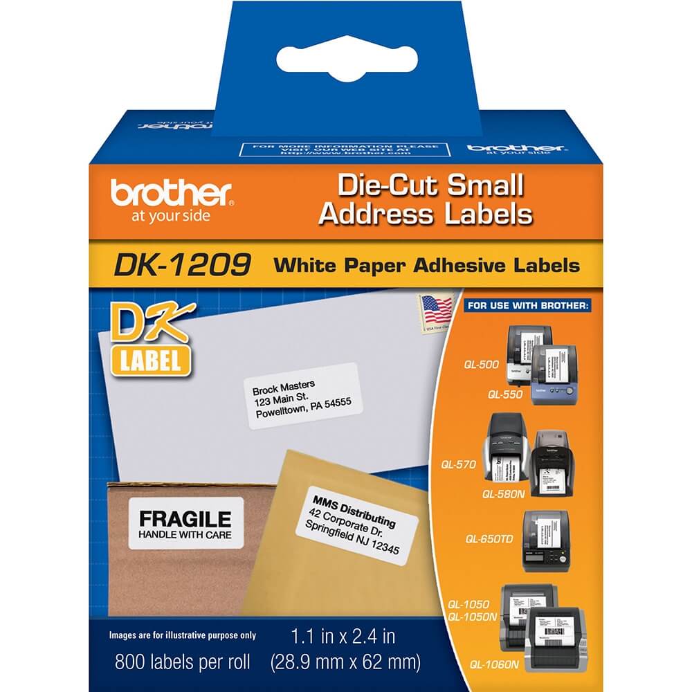 Etiqueta Brother 29x62mm DK-1209 - Impressorajato